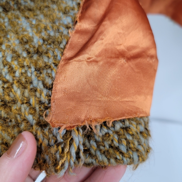 RARE VINTAGE 1960s Tweed Fit & Flare Peacoat Rust - Picture 14 of 16